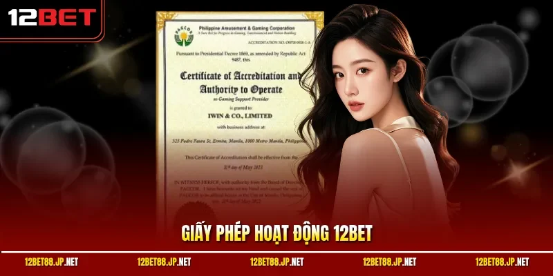 Giấy Phép Hoạt Động 12BET
